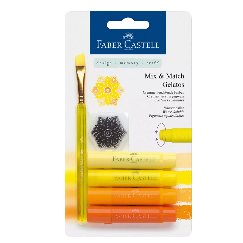 SET 4 GELATO COLORES AMARILLOS FABER CASTELL