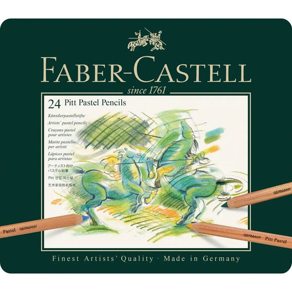 SET LAPICES PITT PASTEL 24 COLORES FABER CASTELL